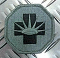 US Insignia Patch Embroidered Badge Sew on Type Used old Pattern Light Green