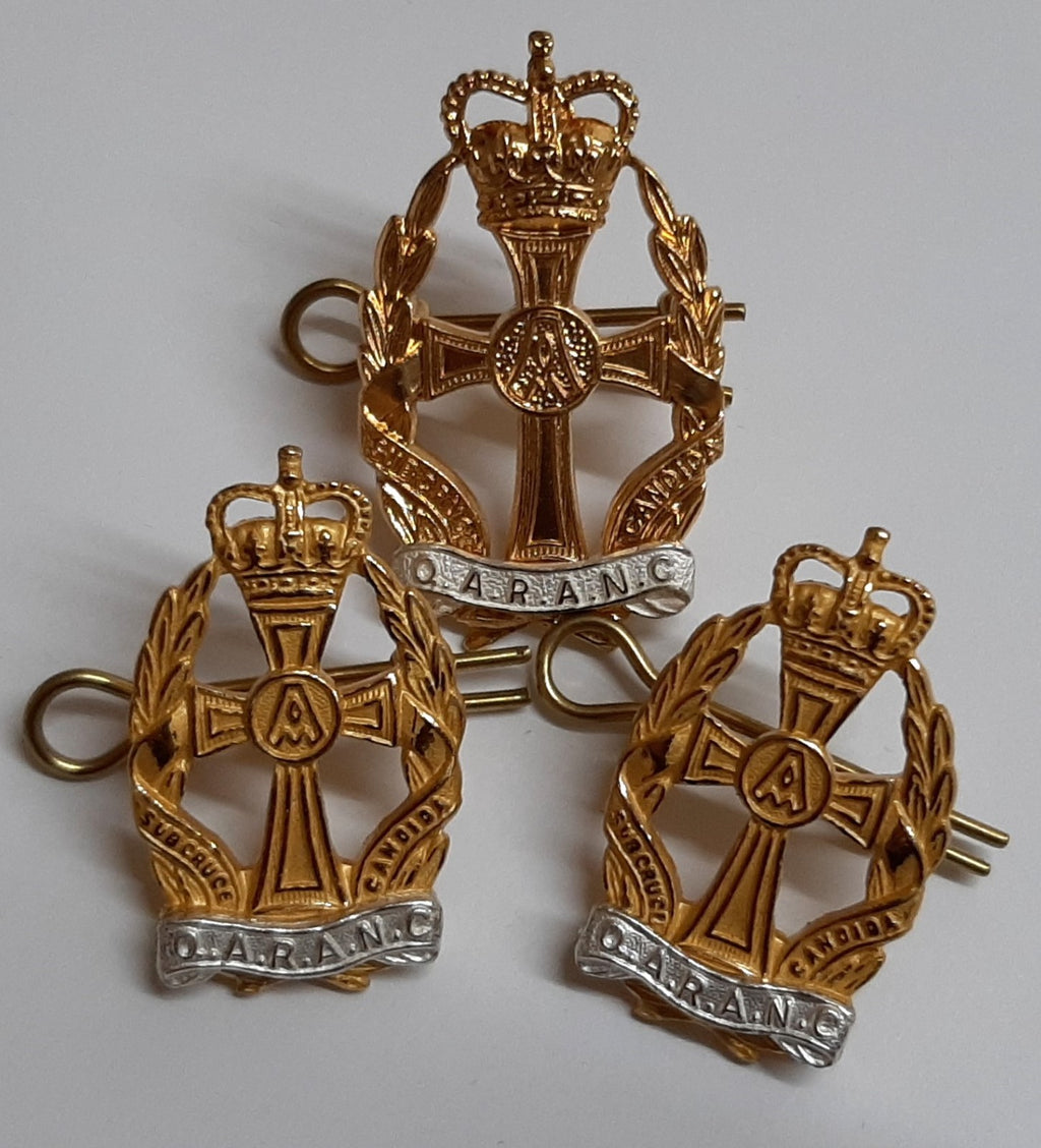 QARANC Insignia British Army Dress Hat Badge and Collar Badges Queen Alexandra