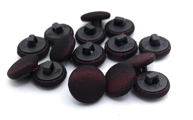 Dark Maroon Silk Fabric Covered Buttons 22L x12