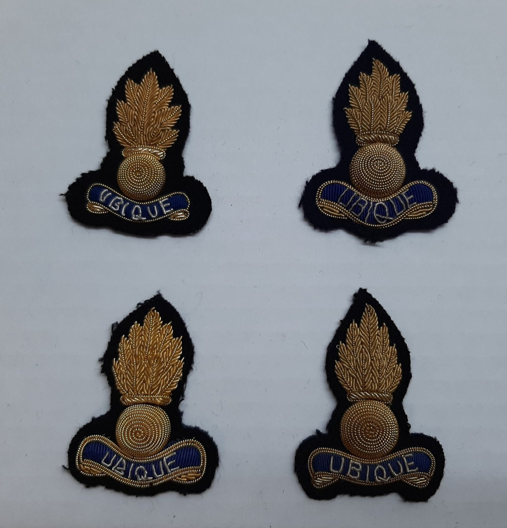 Royal Engineers UBIQUE Badges Hand Embroidered British Army Insignia X4