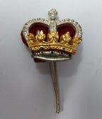 Genuine Vintage British Issue St Edwards Crown Metal Badge Major Rank