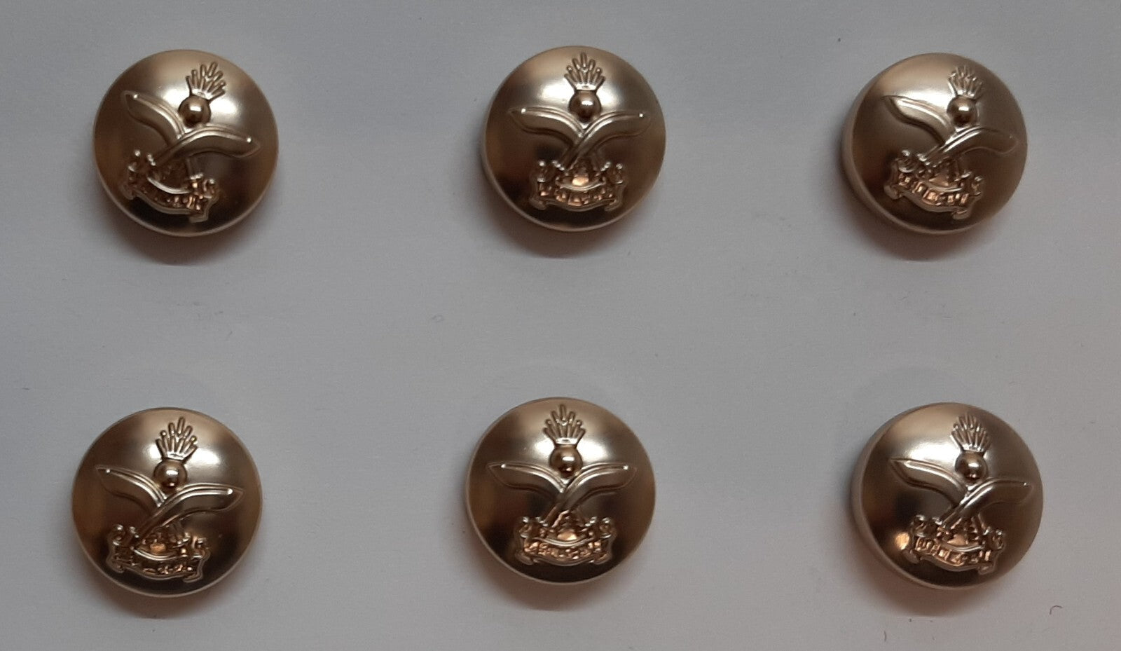 Gurkha Engineers Buttons X6 Small Size 22L Dress British Army "Queens" Insignia