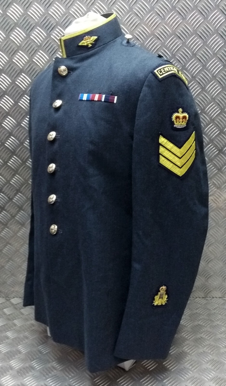 RAF Royal Air Force No9 Jacket Airforce Blue Grey Colour Bandsman Tunic Stand up Collar
