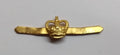 Signals Officer Crown For Hat / Cap Badges Gilt Plated With Double Prong Fixing