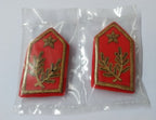 Senior Officer Gorgets Gold Braided Insignia & Decorative Border With Clip Back