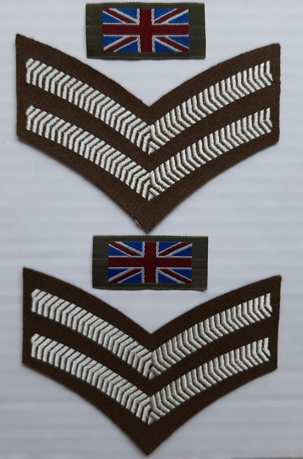 No2 FAD Chevrons 2 Bar and UK Flags 1 Pair