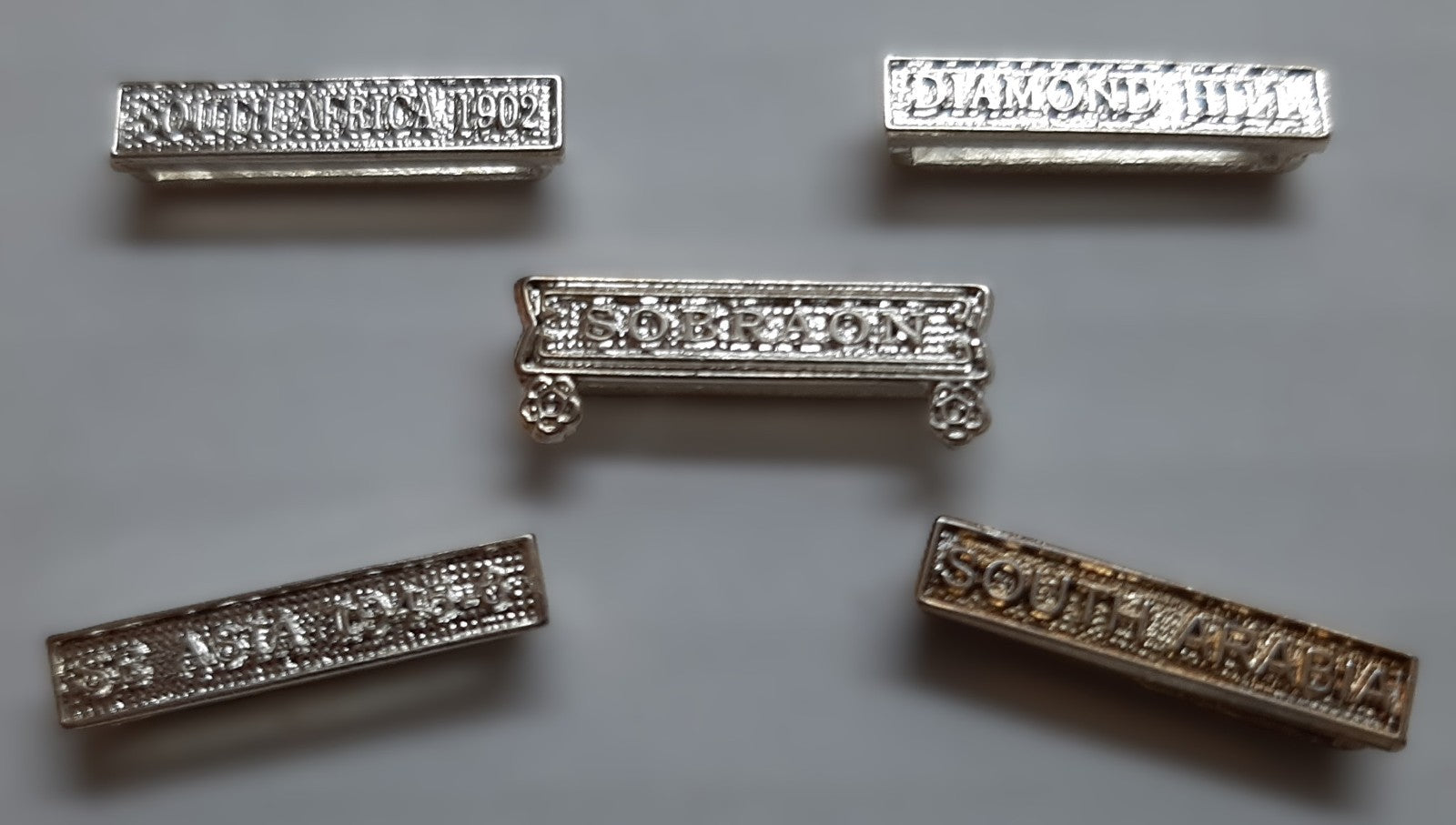 Medal Clasps British Five Mixed Campaign / Award Bars for Collectors