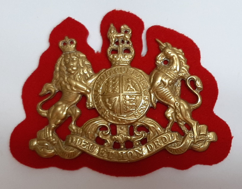 HCav Large Badge Coat of Arms General Service Scarlet Felt
