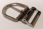 Chrome Colour Belt Buckles Single Prong Strap Slider Toothed