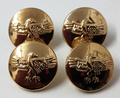 Genuine Issue Spread Wing Eagle Insignia Ring Back Buttons X4 V0403