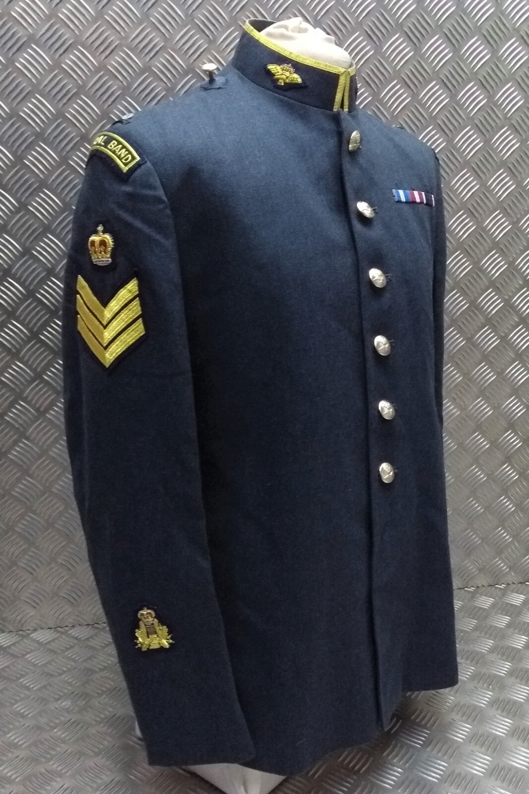 RAF Royal Air Force No9 Jacket Airforce Blue Grey Colour Bandsman Tunic Stand up Collar