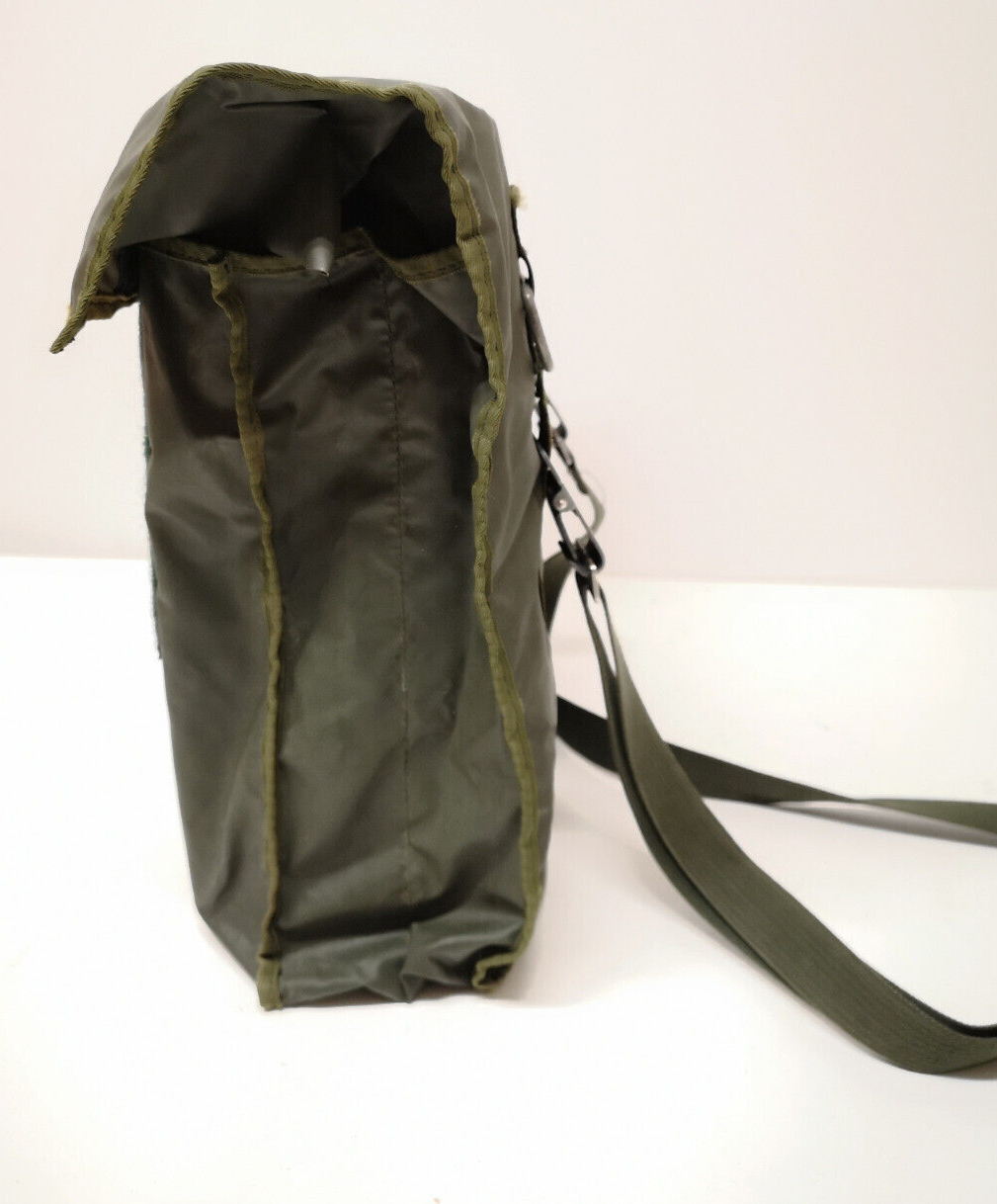 Swedish Army Rubberized Vinyl Waterproof Side Shoulder Messenger Bag