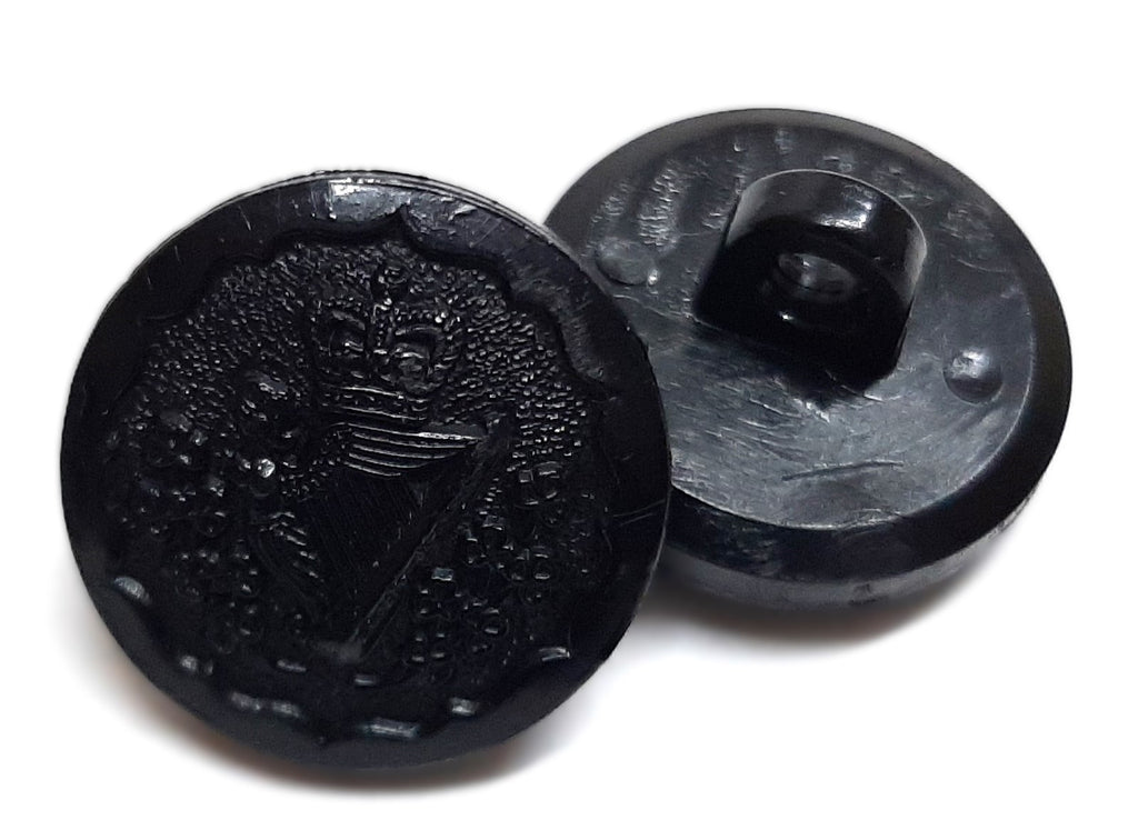 The Royal Irish Regiment No2 Ring Back Black Button British Army Insignia O/R