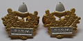 Mercian Collar Dogs Army Firm "Stand Firm and Strike Hard" Metal Badges NEW