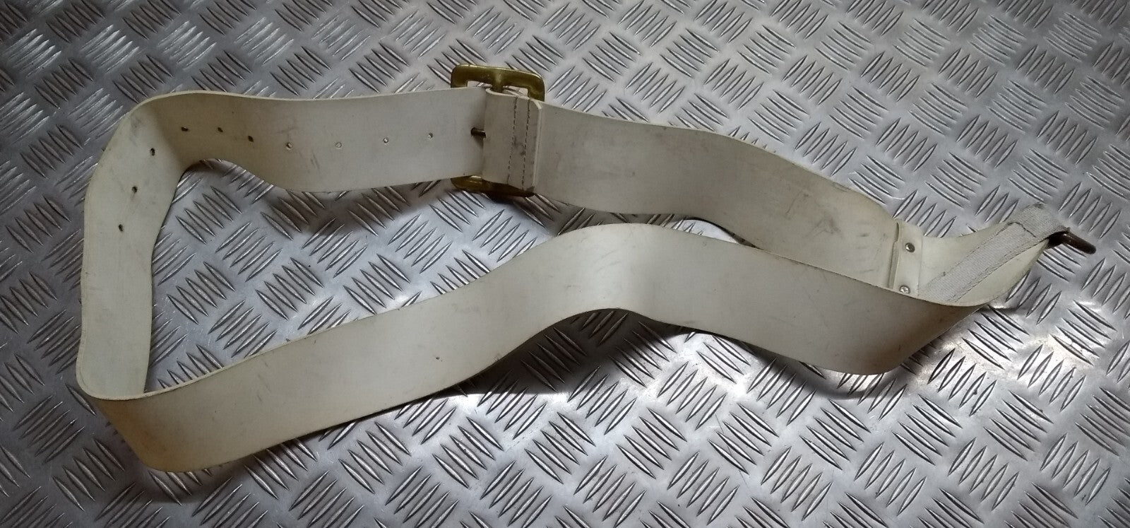White Sling Drum Strap PVC British & Cavalry Type Bandsmen Cross Belt