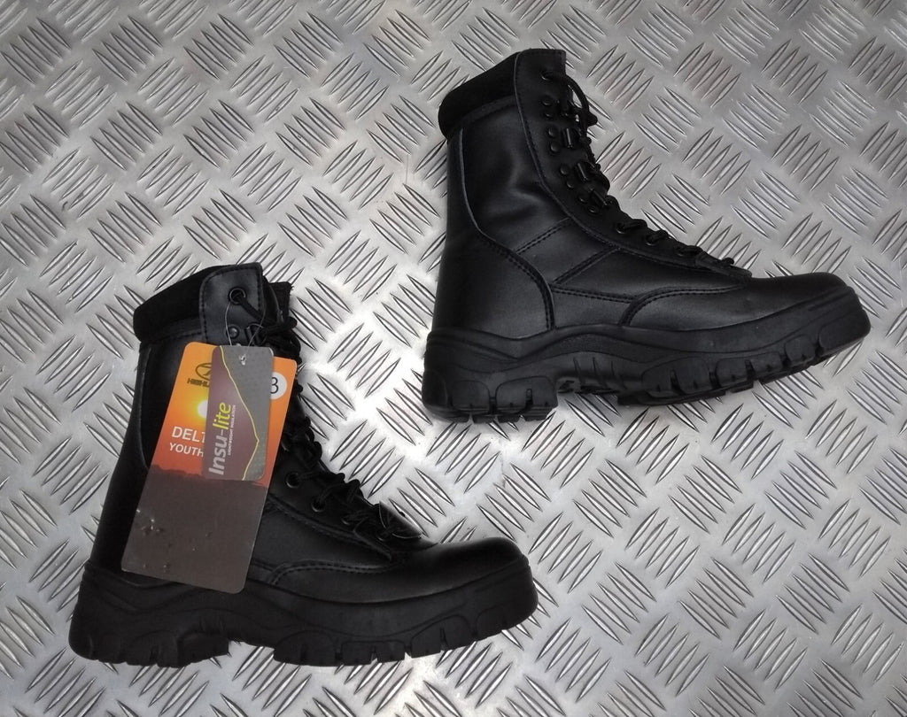 Lightweight Combat Boots Shock Absorbing Anti Slip Soles Highlander UK3 Youth