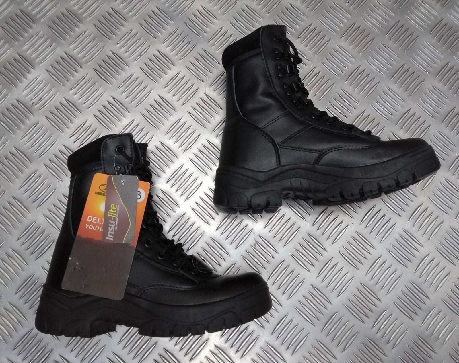 Lightweight Combat Boots Shock Absorbing Anti Slip Soles Highlander UK3 Youth
