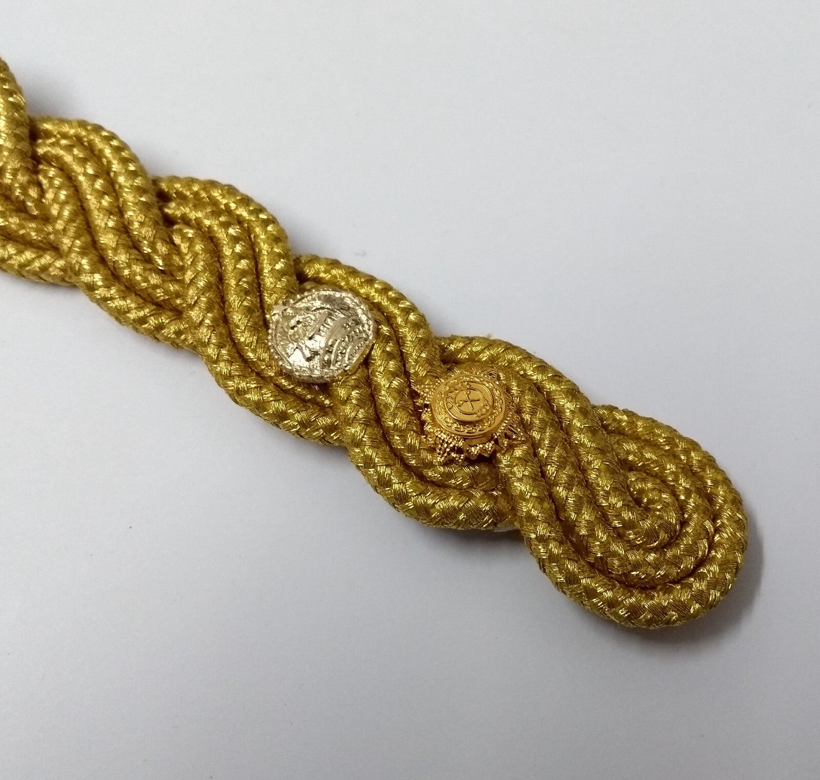 Lt Colonel Shoulder Cords Ceremonial Wire Cord Shoulder Epaulettes & Rank Pips