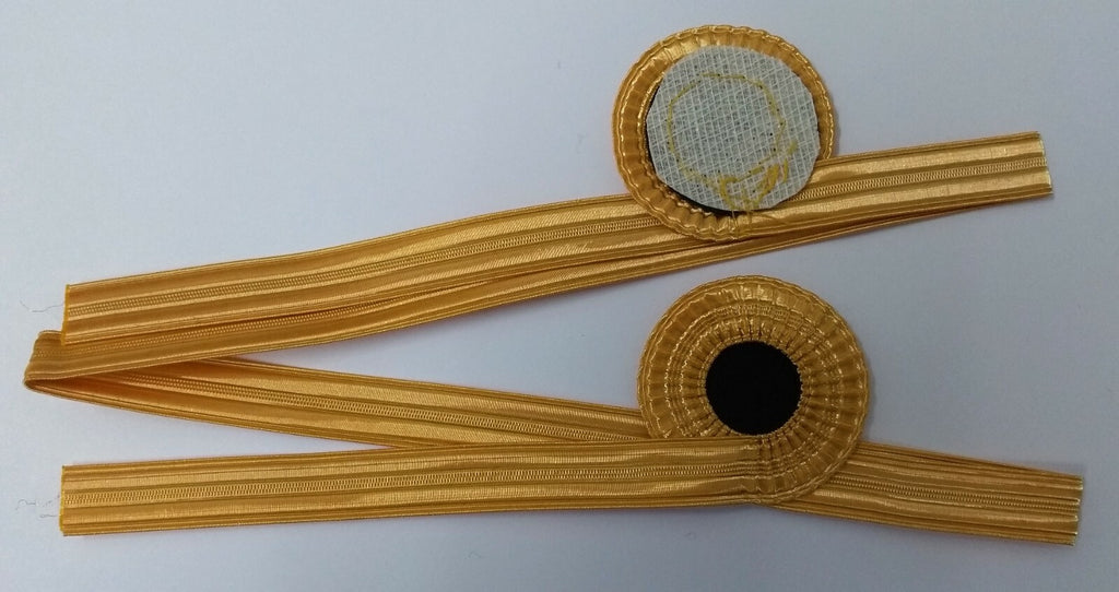 British Royal Navy RN Gold Wire Rank Slide Curls Lieutenant to Commander RN Spec