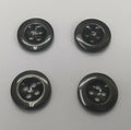 Genuine Vintage Issue 4 Hole Plastic Buttons Black x4 16.5mm 27L