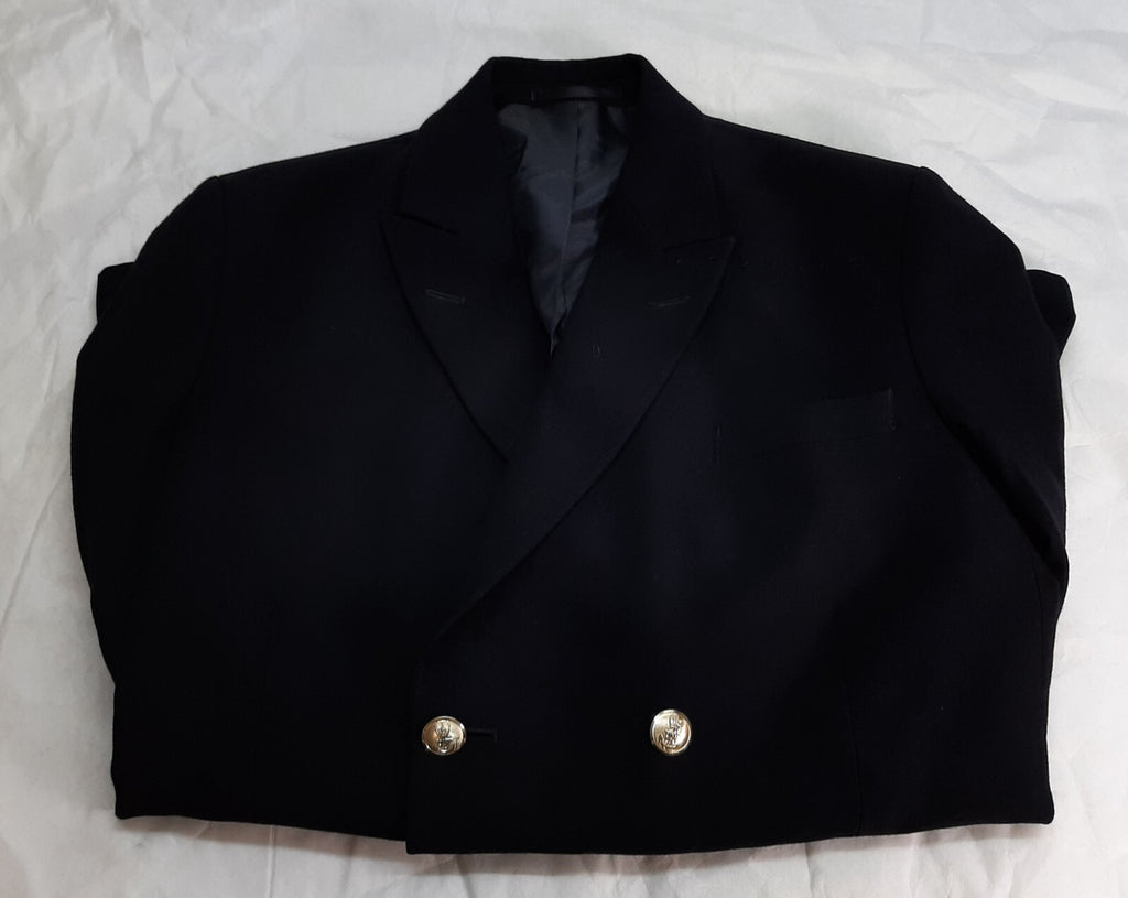 No1B RN Jacket Naval Class 1 with 6 Buttons No Badges 108cm Long