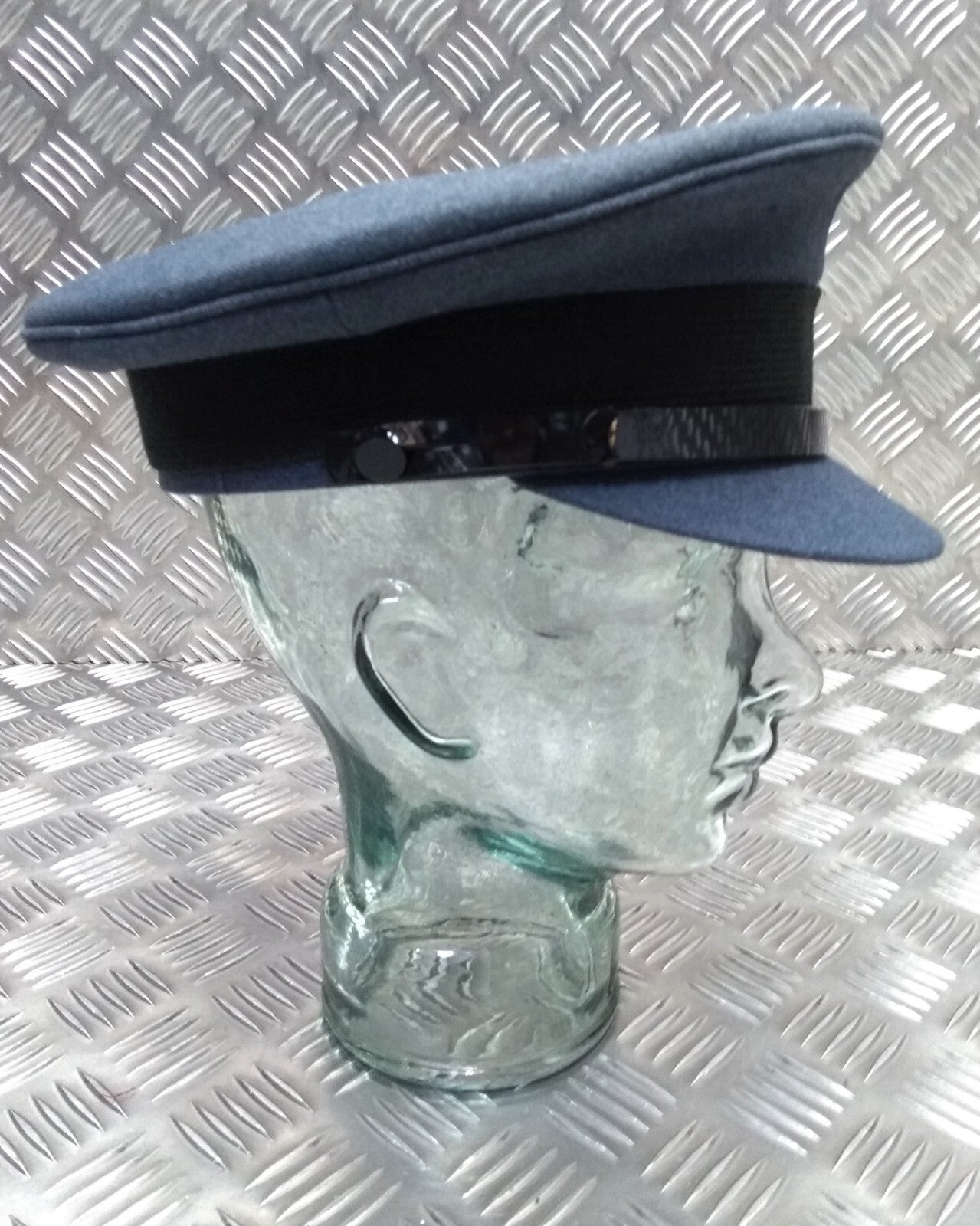 RAF Royal Air Force Dress Hat Air Force Blue Grey Colour Cap with OFC Cloth Peak 59cm