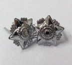 Bersedia Berkhidmat Pips For Officers Silver Coloured With Two Prong Fixings