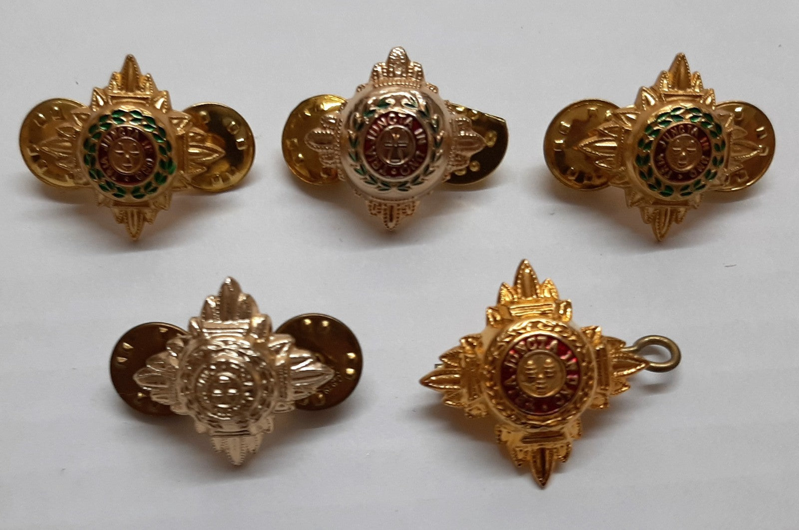 Army Rank Stars British Bath Pips Officer X5 With Fittings