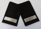 1 Bar Slides British Made Shoulder Rank Sliders Silver Bar on Black 1 Pair Used