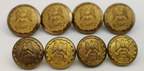 Royal Scots Dragoon Guards Offc. Frosted Ribbed Buttons 38L 30L 24L set of 13