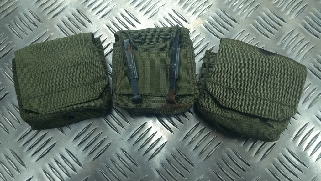 IDF Tactical Ammo Ammunition Pouch Web Codura Olive Green RUSTY x3
