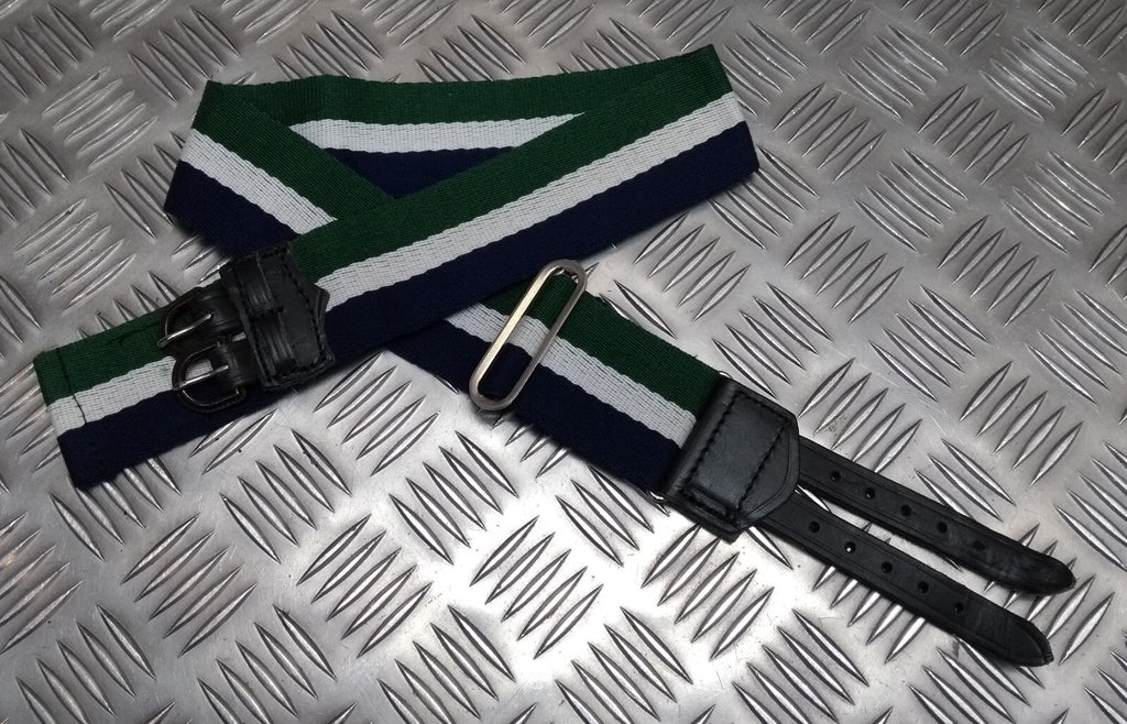 Zambia Stable Belt 2" Wide Three Colour Chrome Buckle & Slider Adjustable to 36"