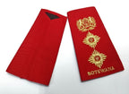BDF Colonel Rank Shoulder Slide With Gold Braided Insignia Botswana Epaulettes