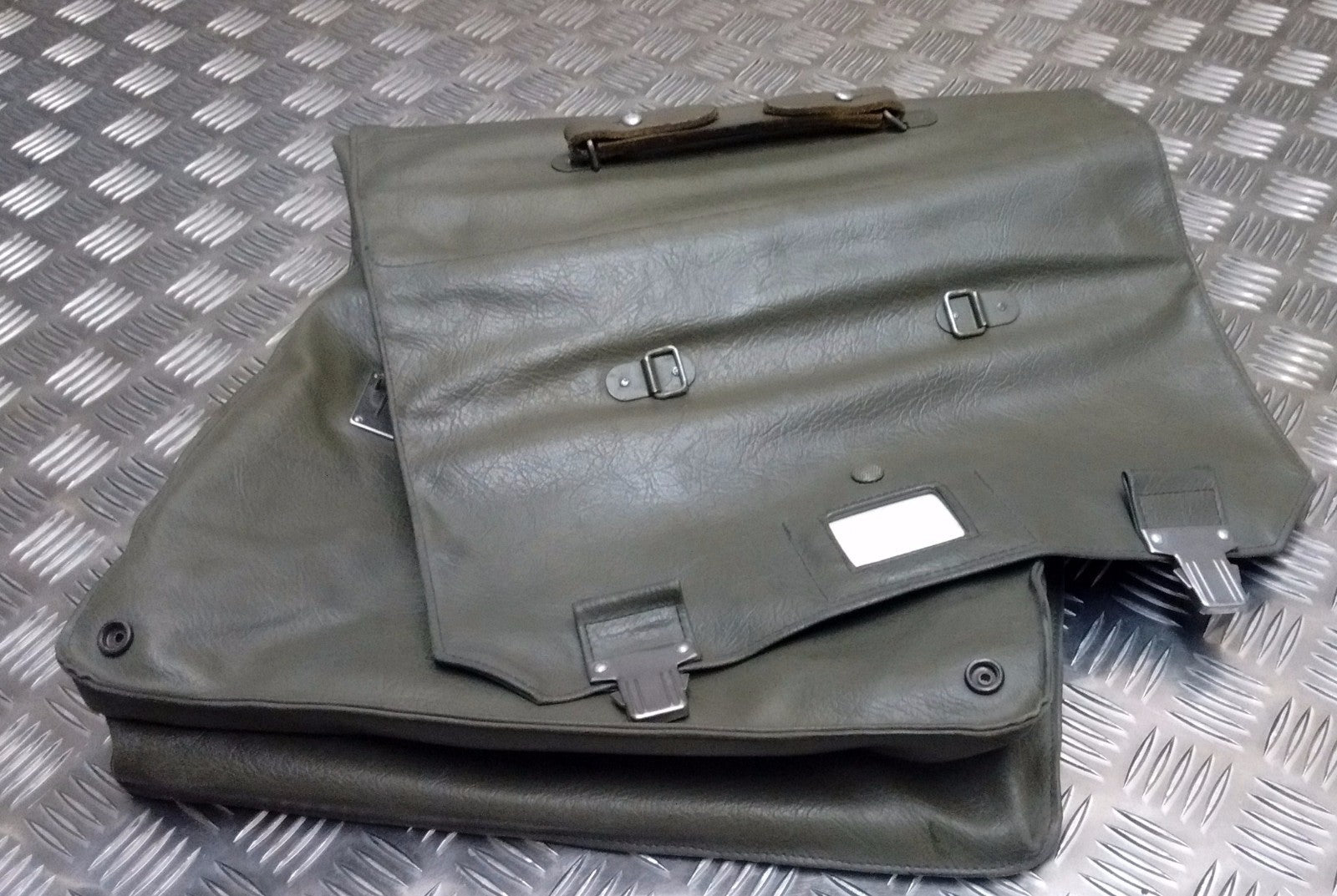 Unique Vintage Tri-fold Suit Carrier / Bag / Uniform Holdall - Heavy Duty Vinyl