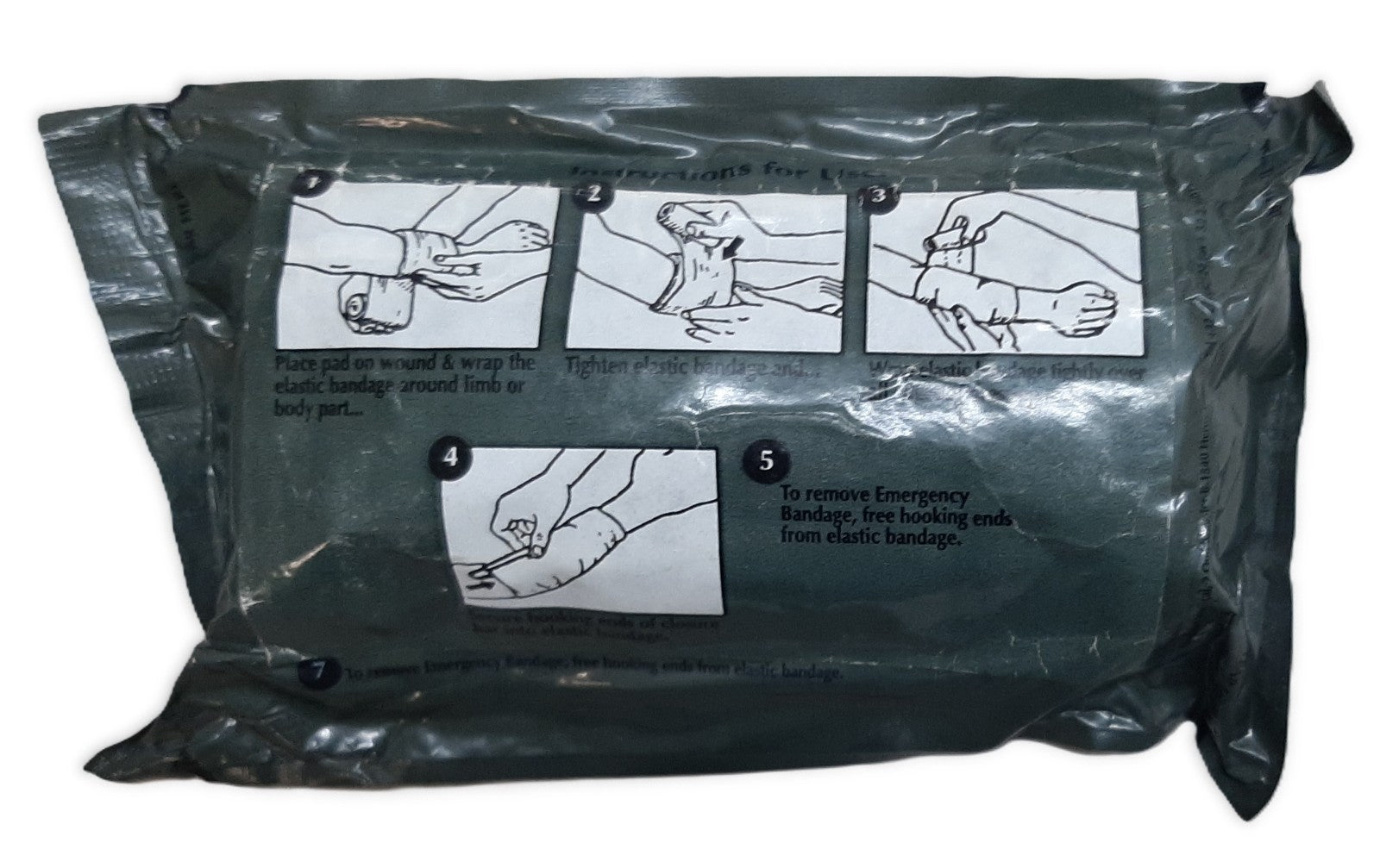 Hemorrhage Control Bandage 6" Elastic Field Wound Dressing Training or Prop Use