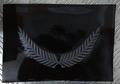 Officers Palmleaf Braid Uncut Cap Peak Grey on Black PVC British Made