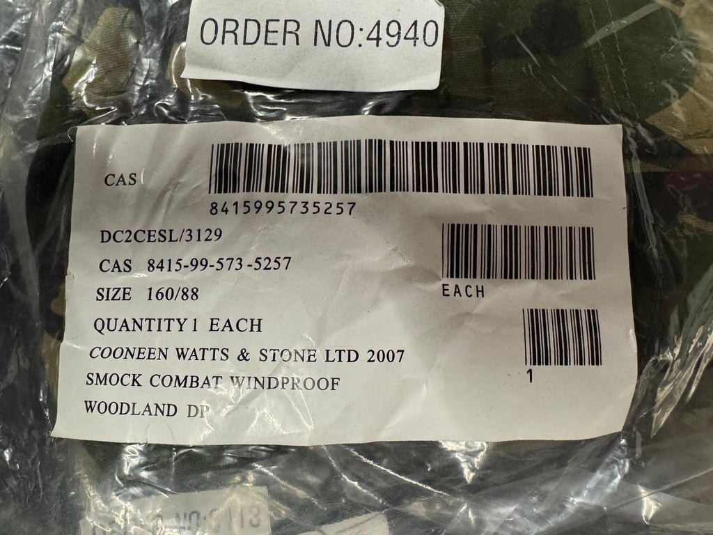 Soldier 95 Smock Woodland DPM Camo Windproof Jacket Old Pattern 160/88cm NEW