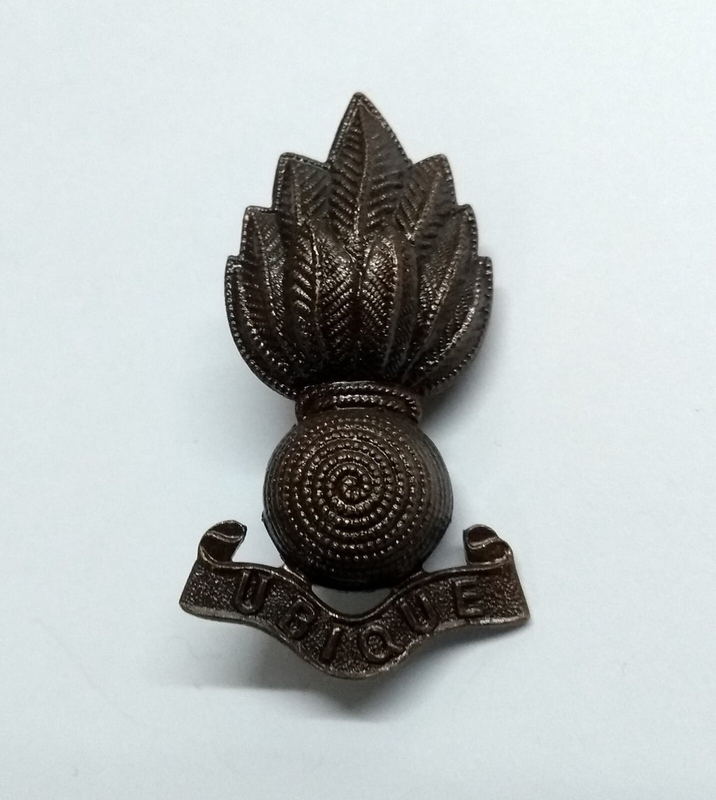 Royal Engineers Collar Dogs "Ubique" RE Metal Badges No Split Pins