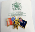 Rotary International Club USA & Australia Twin Flags Lapel Pin Badge - NEW