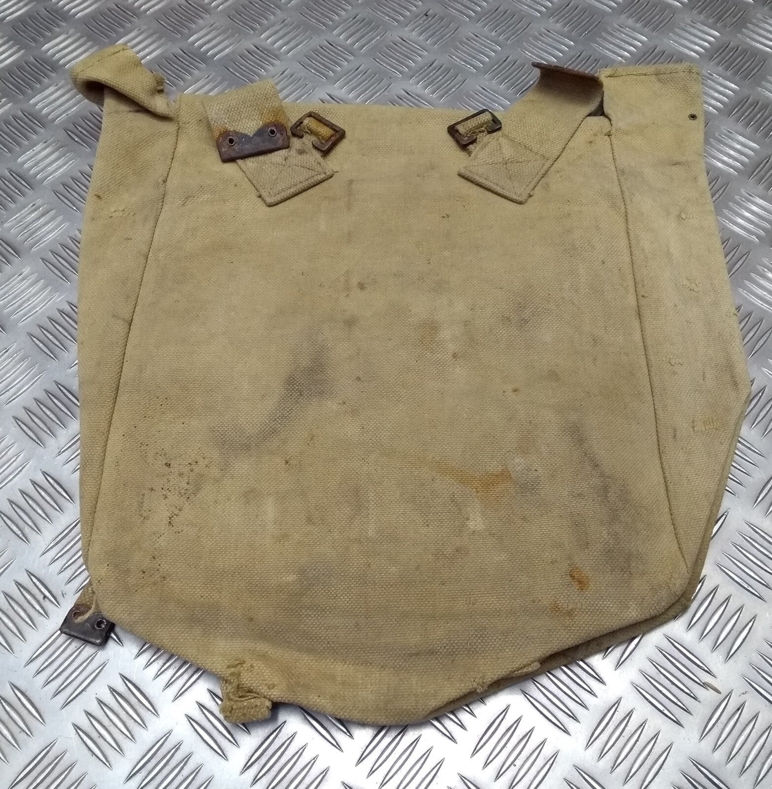 Vintage Canvas Pack 1937 Pattern Khaki Webbing Heavy Use Grade 2