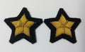 Genuine British ARMY 5 Point Star Wire Braid Padded Badge Black Felt 1 PR GIM15