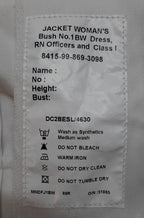 RN Jacket No1 BW White Bush Ofc & Class 1 British Navy RFA Buttons 88cm