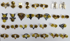 US & Other Metal Badges / Pins / Bars / Chevrons / Ranks x30 Assorted Joblot