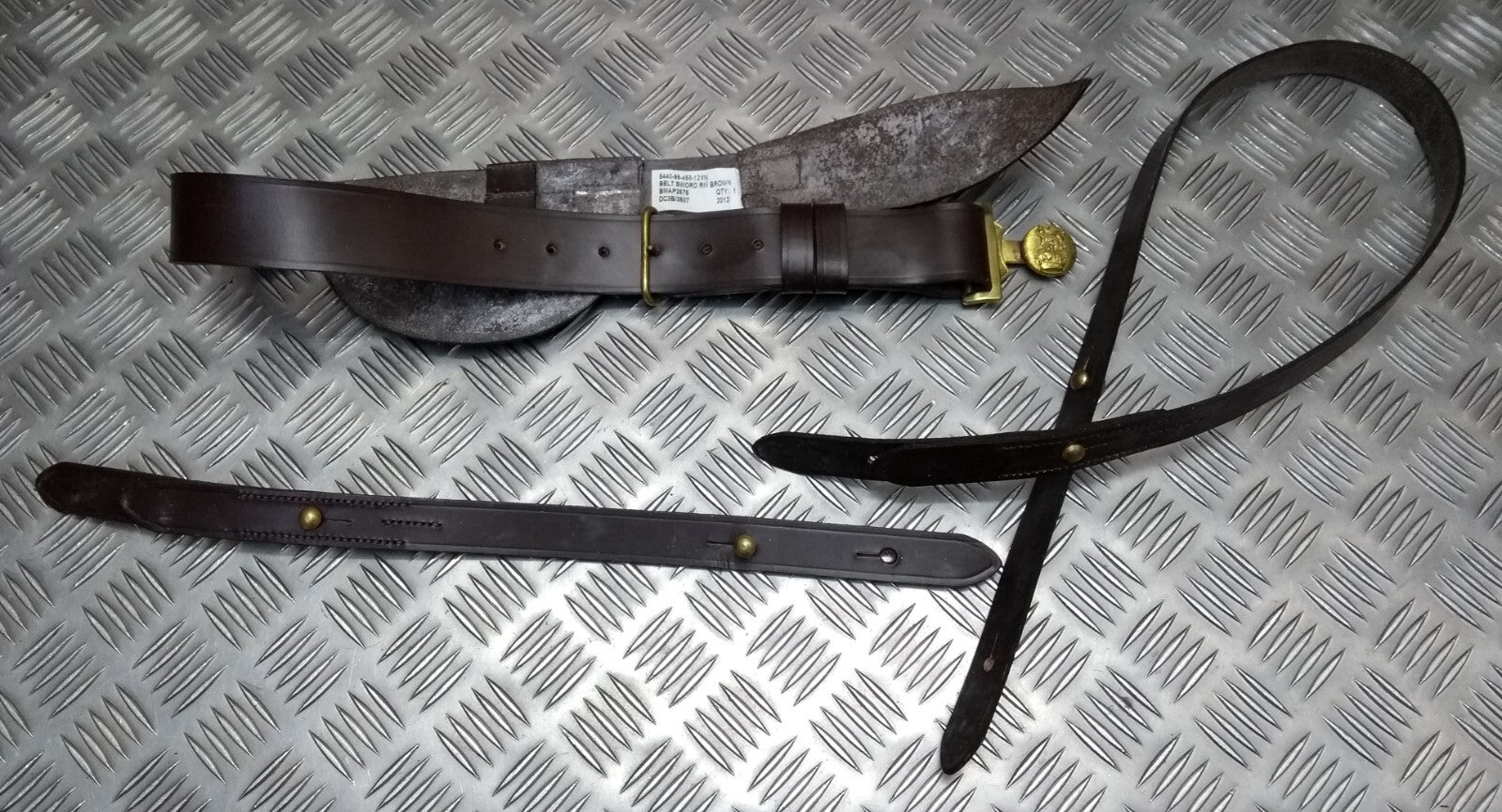 RM Belt Complete British Royal PER MARRE PER TERRAM Buckle