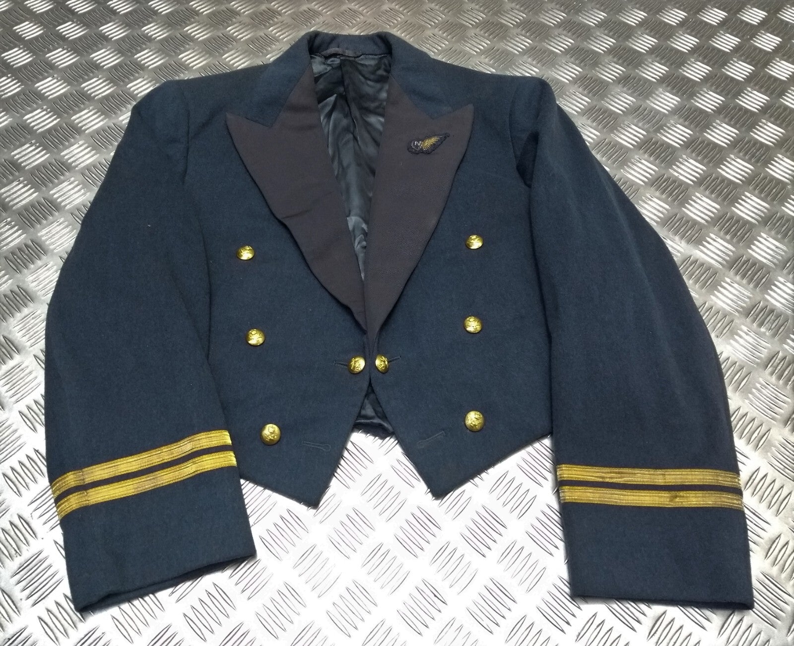 Vintage Mess Dress Jacket RAF Royal Air Force Blue Grey Colour Burton Clothing