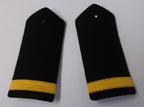Naval Style 1 Bar No1 Shoulder Boards Epaulette Black & Gold Detail Fancy Dress