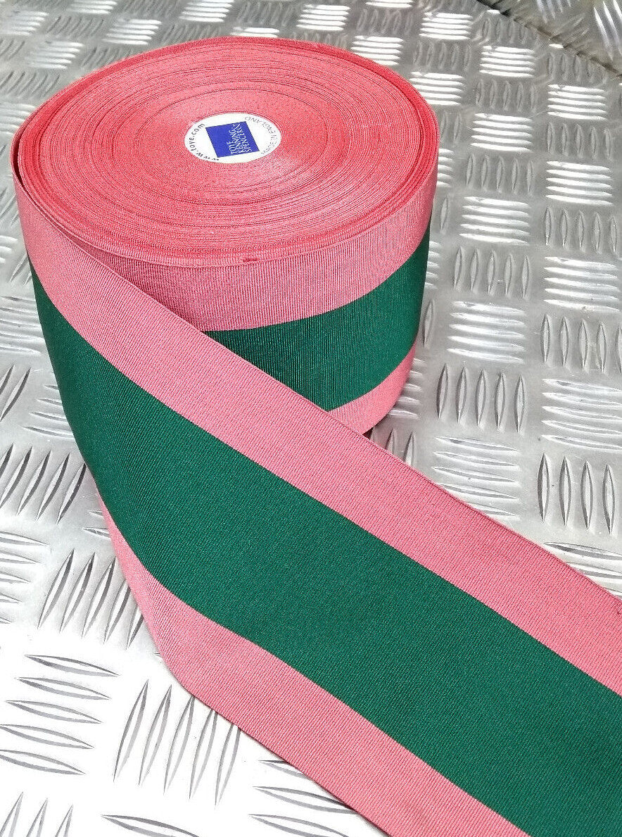 Vintage 10cm / 4" Wide Striped Grosgrain Ribbon Made by Toye, Kenning & Spencer