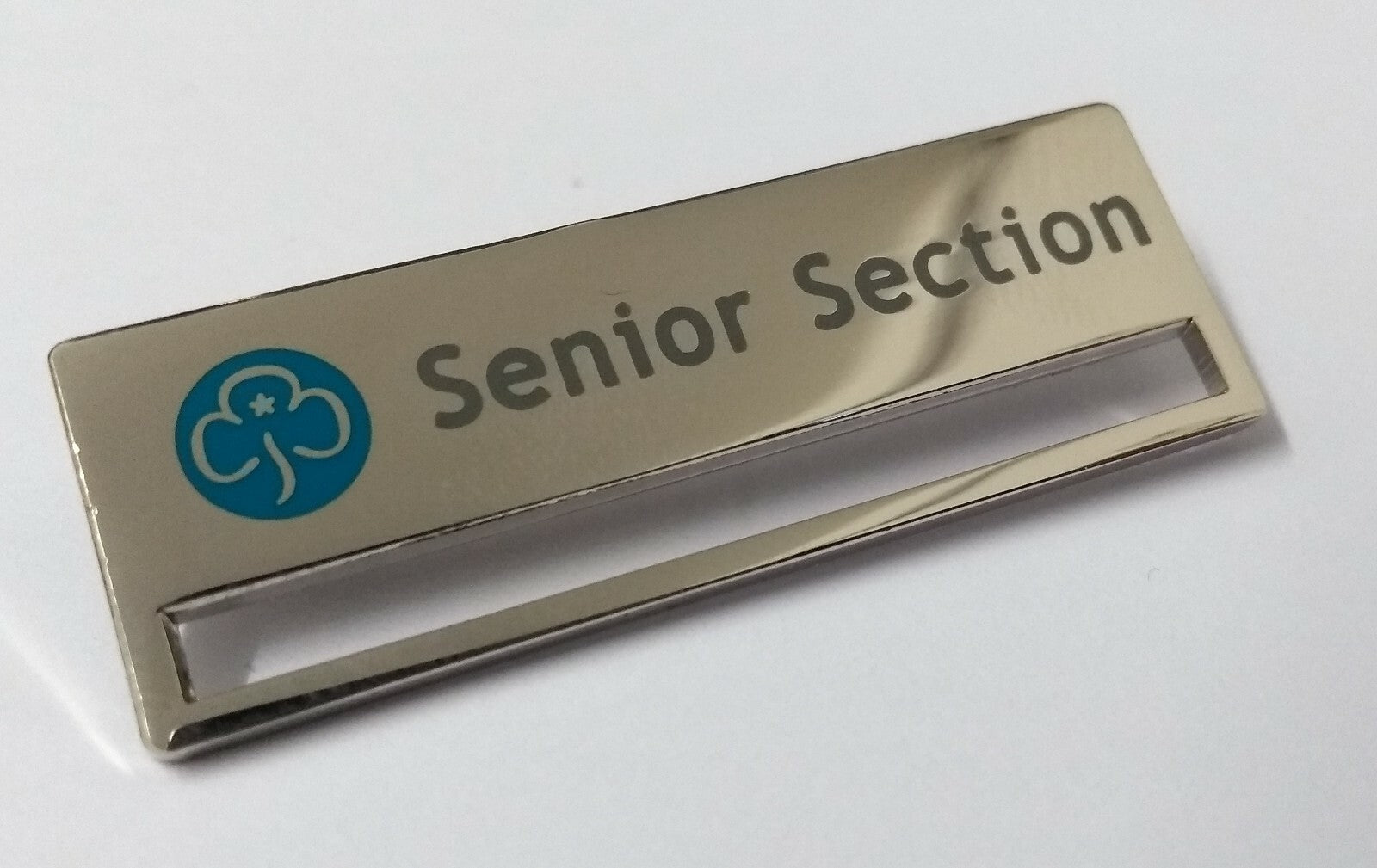 The Girlguiding UK Insignia Hi Sheen Senior Section Metal Pin Clasp Bar X2 GIM38