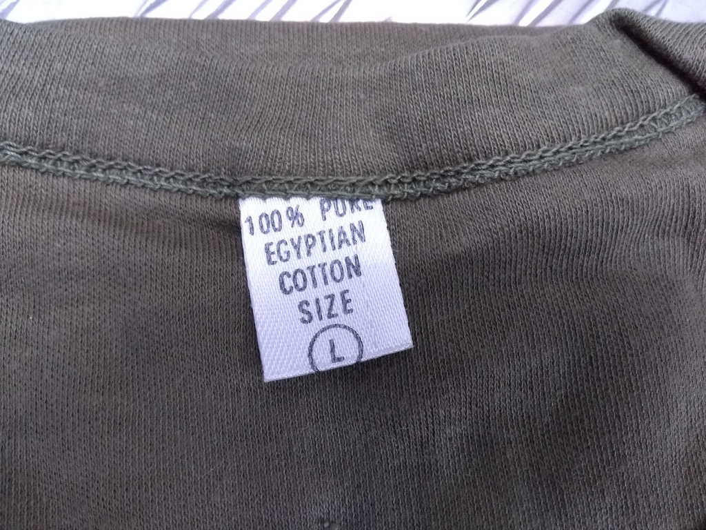 Short Sleeve Green 100% Cotton T-Shirt, Size Large