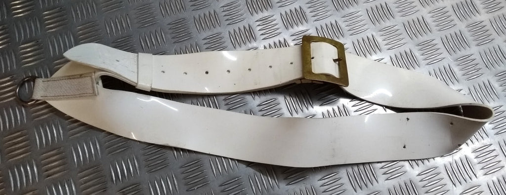 White Sling Drum Strap PVC British & Cavalry Type Bandsmen Cross Belt